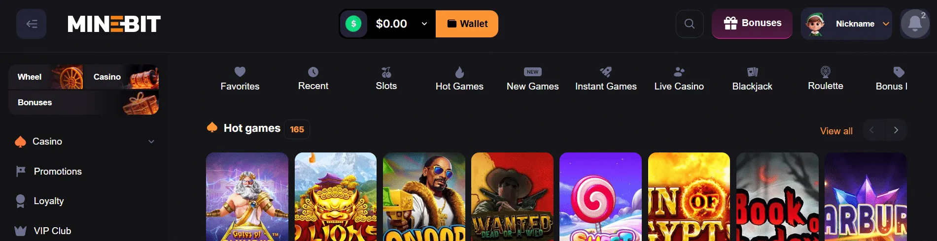 MineBit Casino Review Banner